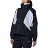 Under Armour Color Block Design Vintage Casual Pleated Woven Long Sleeve Jacket Women Jackets Black 1388065-001