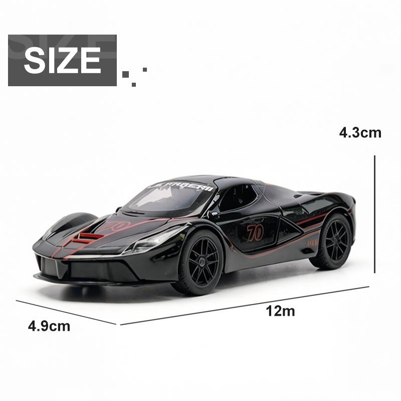 1/46 Alloy Car Model Simulation LaFerrari Racing SuperCar 3 Doors Open Vehicle Pull Back Car Ornaments Collection Toys For Gift