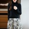 2025 Women's 100% Pure Wool High-Collar Loose Knit Sweater for Autumn/Winter