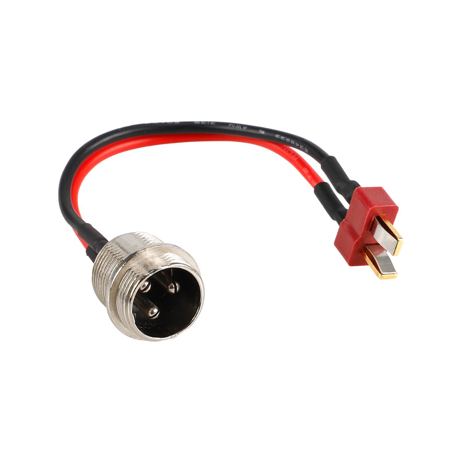 Vervangende oplaadpoort voor elektrische scooter 3-pins oplaadcontactdoos met 2-draads kabel Stofkap Type 1 gray