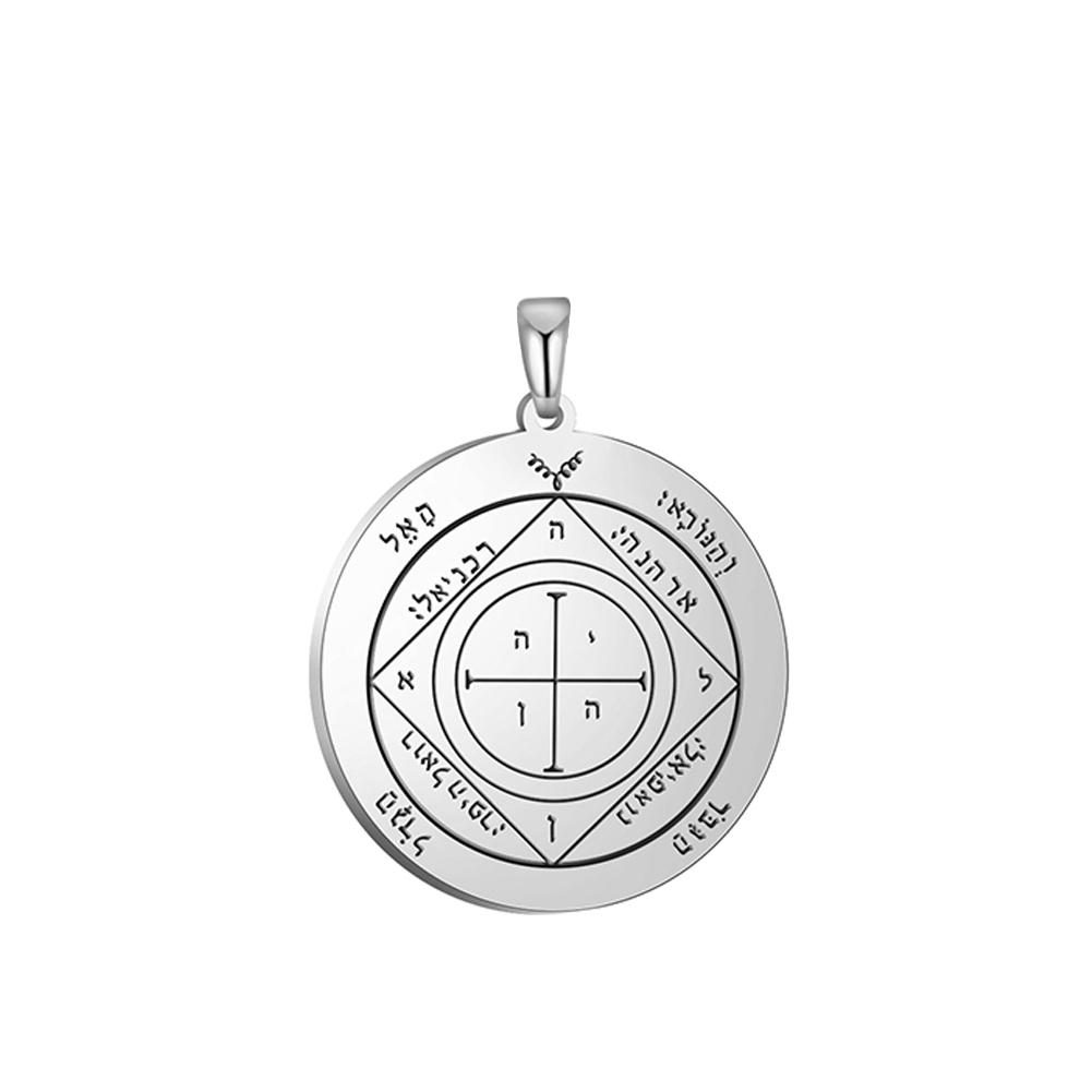 Dawapara Zegel van Salomo Hanger voor Ketting Roestvrij Staal Vintage Amulet Bovennatuurlijke Sieraden