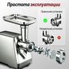 1800W Electric Meat Grinder 3 In 1 Stainless Steel for Home