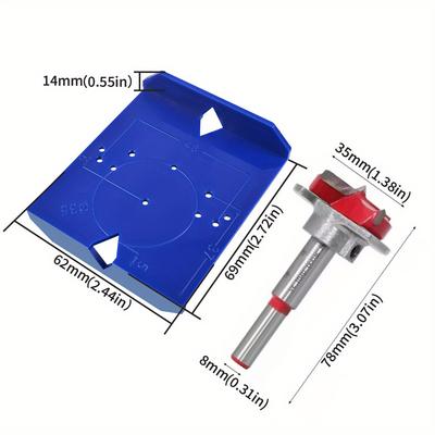 35/40mm Scharnierbohrlehre Schranktür Stanzpositionierungslineal Schablone Tischler Scharnierinstallation Hilfswerkzeug