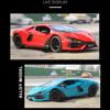 1:24 Revuelto SCV12 Cars Alloy Models Diecast Toys Street Car Light Music Rubber Tires Vehicles Model for Boys Festival Gifts