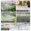 45W Pump Garden Irrigation Kit 0.6mm Misting Cooling System Self-priming 110-240V Power Supply Fine Atomization Sprayer Fittings