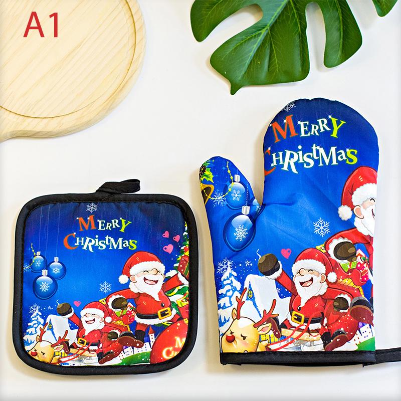 Cotton Fashion Kitchen Pad Cooking Microwave Baking BBQ Oven Potholders Oven Mitts Kitchen Gloves Mitts