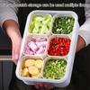 Food Storage Box Divided Snack Serving Tray with Lid BPA Free 6 Compartments Snack Box Portable Storage Organizer