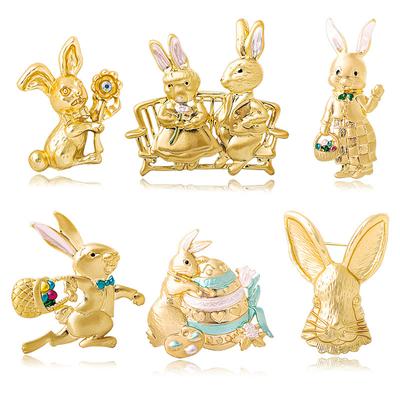 Frühling und Winter Retro Kaninchen Brosche weibliche süße Corsage Cartoon Tier japanische Pin Seidenschal Schnalle Zubehör