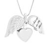 Everlasting Pet Ashes Necklace Heart Wing Design Cremation Jewelry For Keepsakes