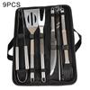 3/9/20 PCS For Camping Outdoor Spatula Fork Tongs Knife Brush Skewers BBQ Tools Set Stainless Steel Barbecue Utensil