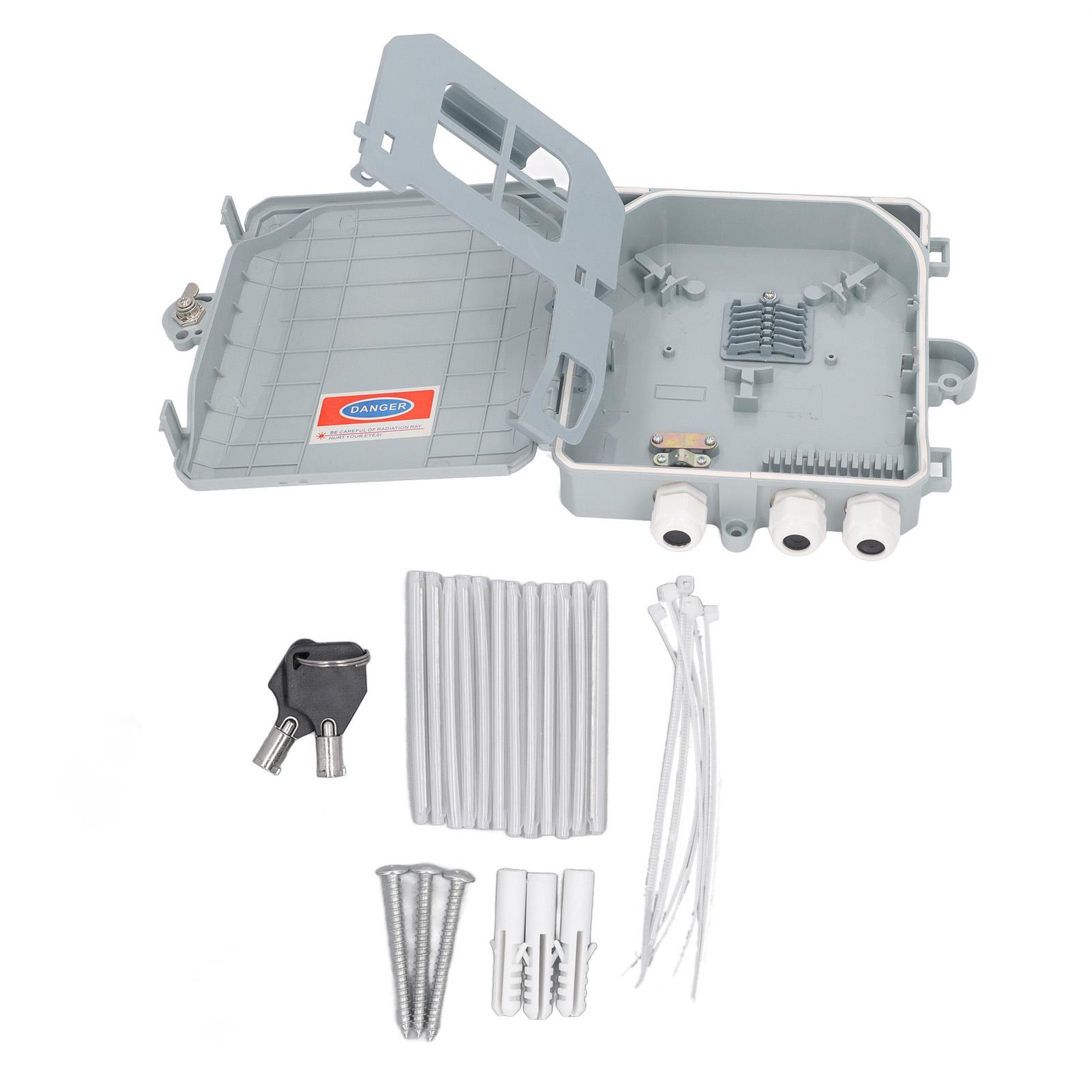Scatola di Distribuzione Fibra Ottica 8 Core Impermeabile Scatola Splitter Fibra Ottica per Interno Esterno