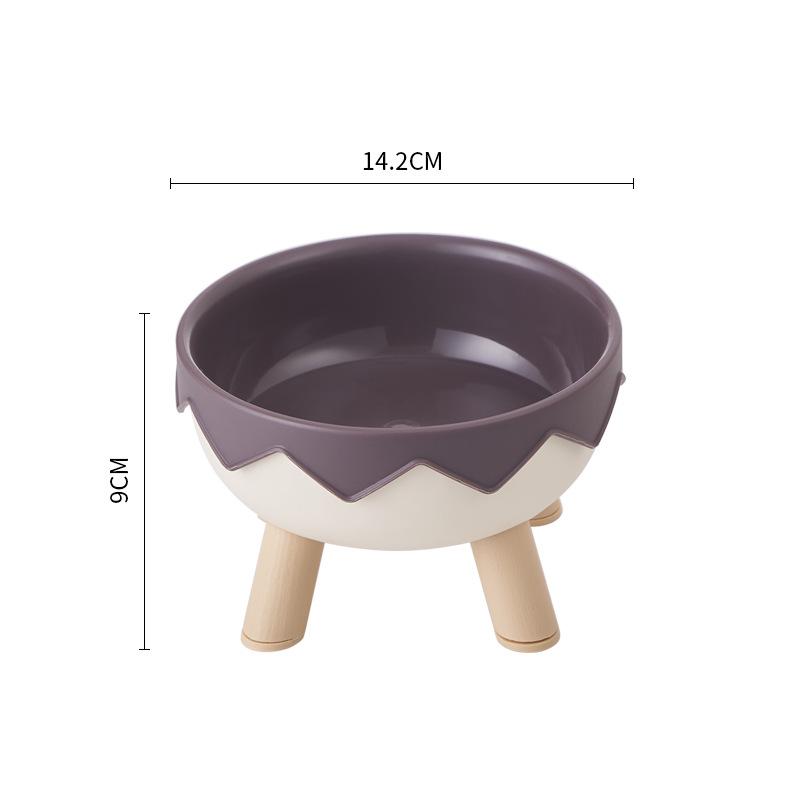 Non-Slip Stainless Steel Pet Bowl - High-Footed Design for Cat & Dog Neck Protection