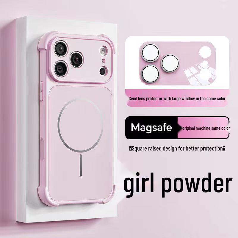 

iPhone 17 Pro Max Magnetic Case with Four-Corner Airbags & Full Lens Coverage for Apple 16 & 15, 14 Protective Case 17 Pro