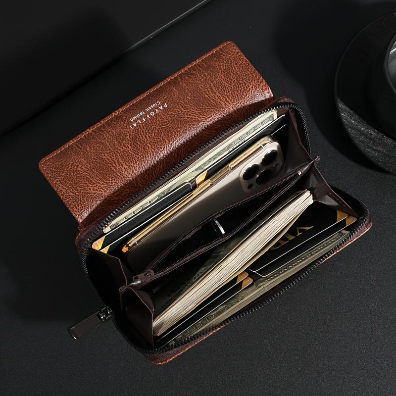 Premium Women's Wallet with Double-Layer Zipper & Card Holder Snap Closure, Wrist Strap Included, Perfect for Business & Everyday Use