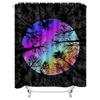 Rainbow Moon through Trees Waterproof Shower Curtain Heat Resistant Machine Washable Non-Transparent 180x180cm