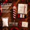 Regalo di Natale Fatto a Mano Bambola all'Uncinetto Ornamento a Spirale Kit Fai da Te, Set Artigianale Festivo con Modello Pupazzo di Neve Filato Morbido, Perline, Decorazione per Albero da Appendere alla Finestra