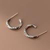 925 Sterling Silver Möbius Earrings for Women Ear Stud Texture Vintage Versatile Fashion Jewelry Gift Dropshipping