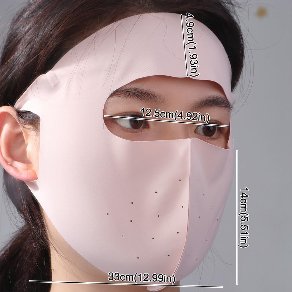 Traceless Ice Silk Sunscreen Mask Eye Corner Protection Driving Face Cover Face Gini Mask  Cycling