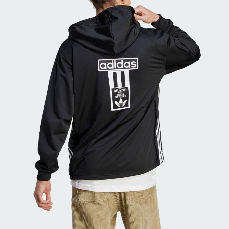Adidas Originals Adicolor Adibreak Hoodie With Logo Print And Color Block Design Men Hoodies Black IN8079