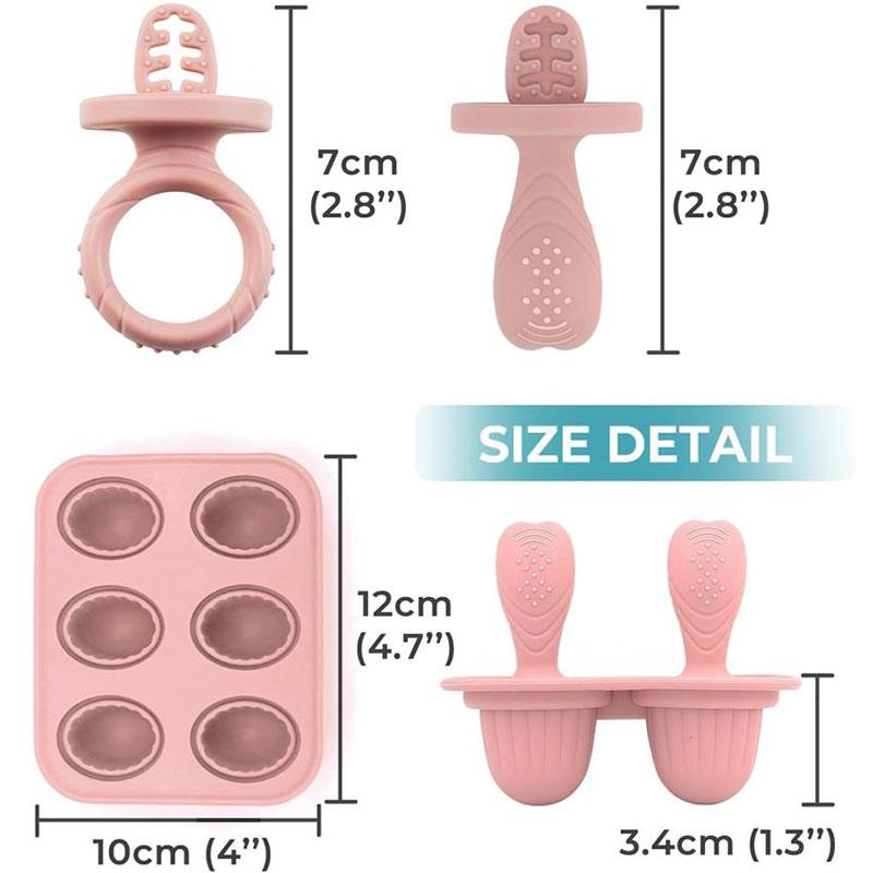 Mini Silicone Ice Lolly Mould for Baby with Teething Sticks for Kids Little Hands, BPA Free Safe Toddler Design Children Small Popsicle Mold