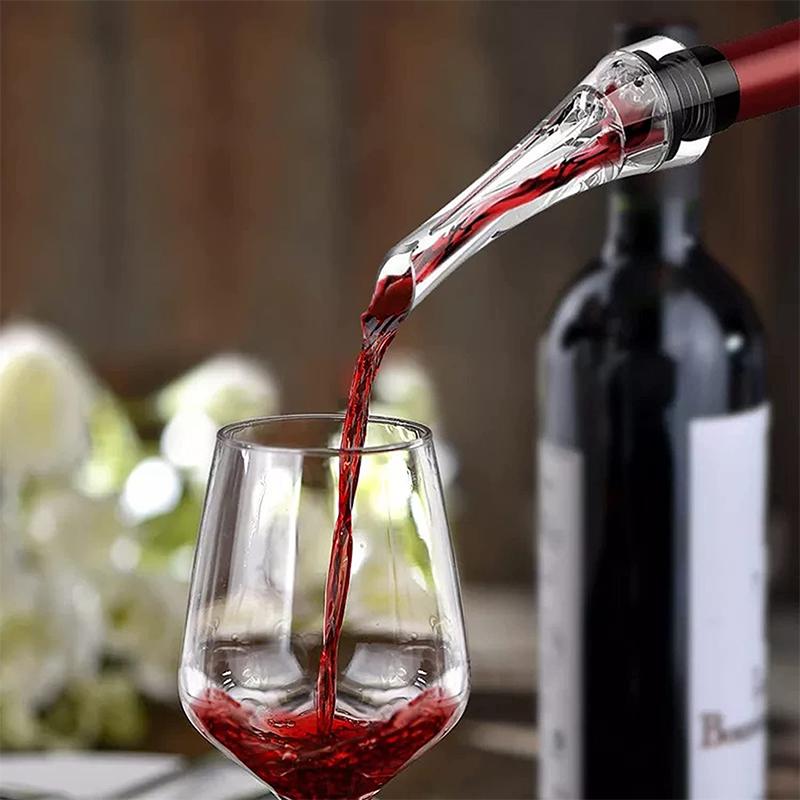 Wine Aerator Pourer Spout 2-in-1 Attaches To Any Wine Bottle for Improved Flavor Red Wine Decanter with Aerator JT73