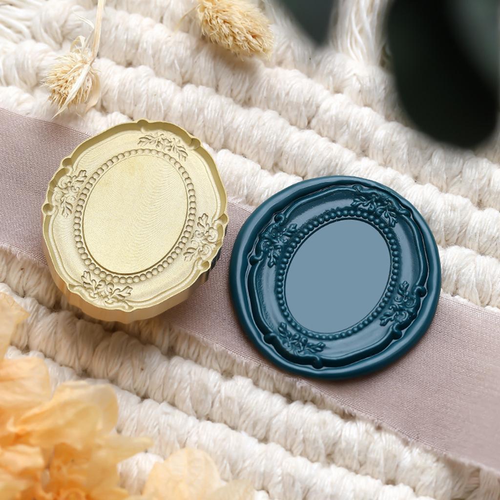 Photo Frame Lacquer Seal Head Matte Frame Sealing Wax Stamp Head Irregular Brass Head Envelope Invitation Decoration