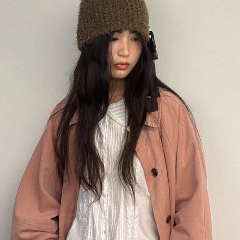 HOKUSPOKUS Furry Knit Beanie_Brown