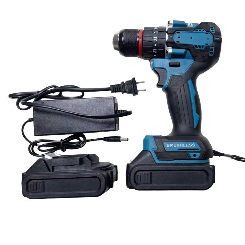 Brushless Lithium Battery Multi-functional Electric Drill & Screwdriver with Pistol Grip and Three-speed Impact Mode