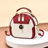 Korean Wide Strap Bag for Women Round Metal Crossbody Bag Simple Beautiful Girls Small Fashion Clash