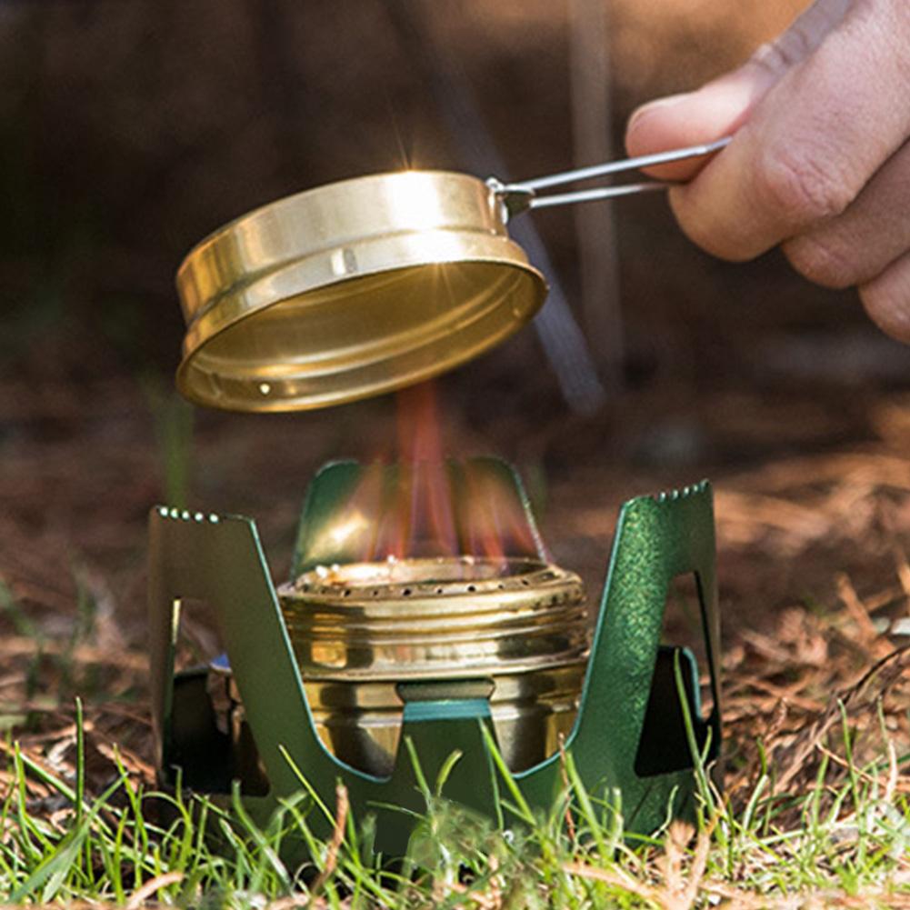Portable Alcohol Stove Mini Burner for Outdoor Camping Cooking Picnic (Bluestone Green)