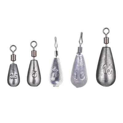 3.5-14g Poids de Pêche Accessoires d'Équipement de Pêche Plombs de Fond Poids Bass Lancé Poids de Pêche Plombs