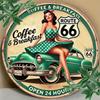 Vintage Metal Sign Route 66 Wall Decor Garage Bar Cafe