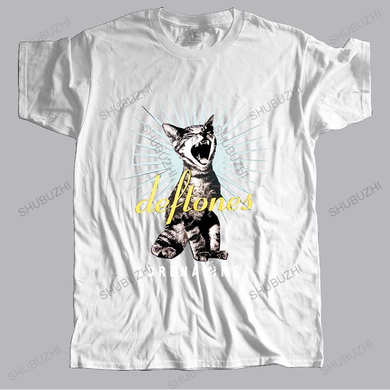 Nově příchozí streetwearové tričko pánské letní top trička DEFTONES ADRENALINE Pánské vysoce kvalitní tričko Značkové oblečení Evropská velikost TOPY