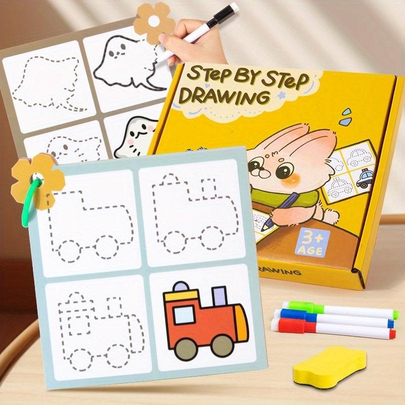 Interactive Magic Drawing Practice Book for Kids Ages 3-6 Step-by-Step Art Skills Development Educational Tool