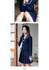 Navy Three-Piece Sailor-Style JK Uniform with Pleated Skirt Set