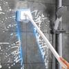 Sponges Shower Cleaning Brush, Handle with Interchangeable Heads - Detachable Floor And Wall Scrubbing Brush