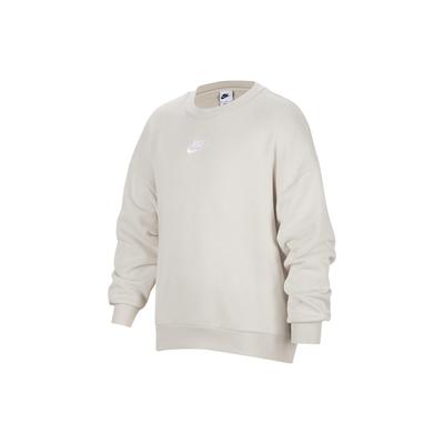 Nike Logolu İşlemeli Bisiklet Yaka Sweatshirt Çocuk üstleri Açık Kemik FQ6993-072