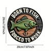 Fishing Tin Sign 8x8 Inch Bass Anchor Metal Wall Art Retro Decor for Anglers
