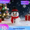 3D Printed Snowman Christmas Ornament - Creative Holiday Craft Gift