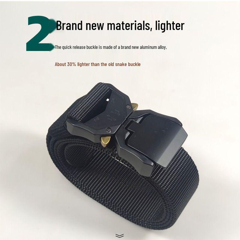 Men's Quick-Release Nylon Tactical Belt with Alloy Buckle
