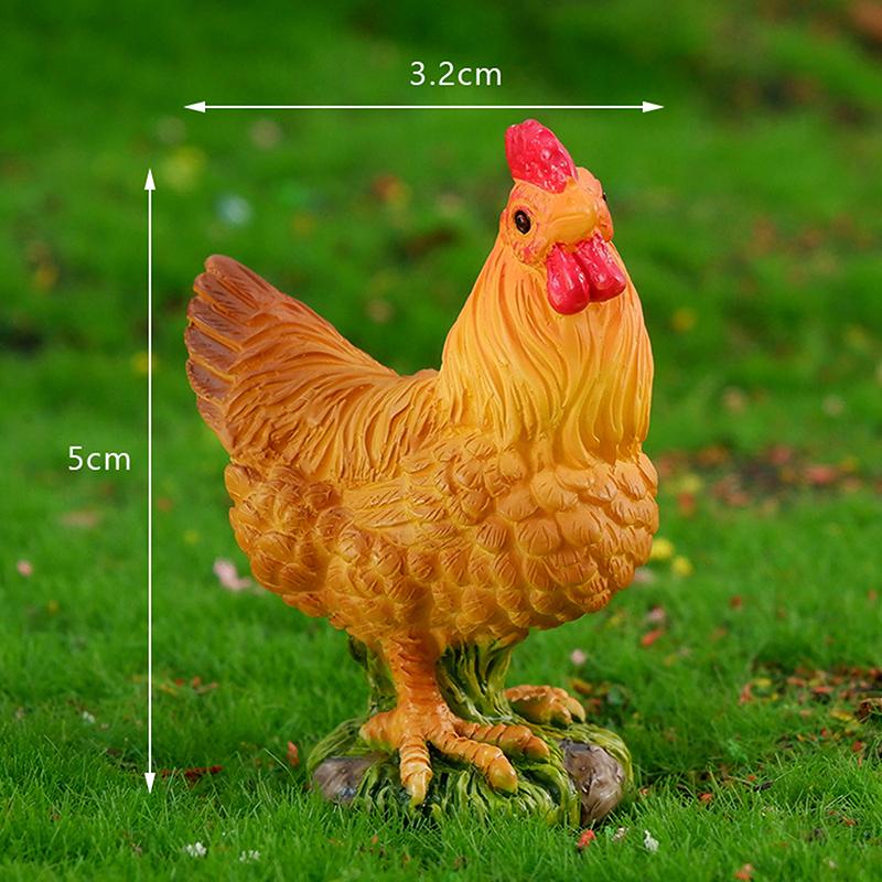

Фигурки петуха, курицы, модель сельскохозяйственного животного, домашний декор, миниатюрный сказочный сад, сделай сам, ландшафтный дизайн, мультяшная курица, цыпленок, аксессуары