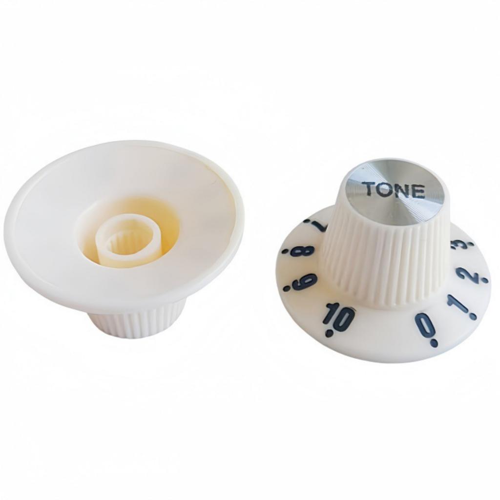 ABS Plastic Effect Knob With Metal Top Insert For Guitar Pedals And Synthesizers