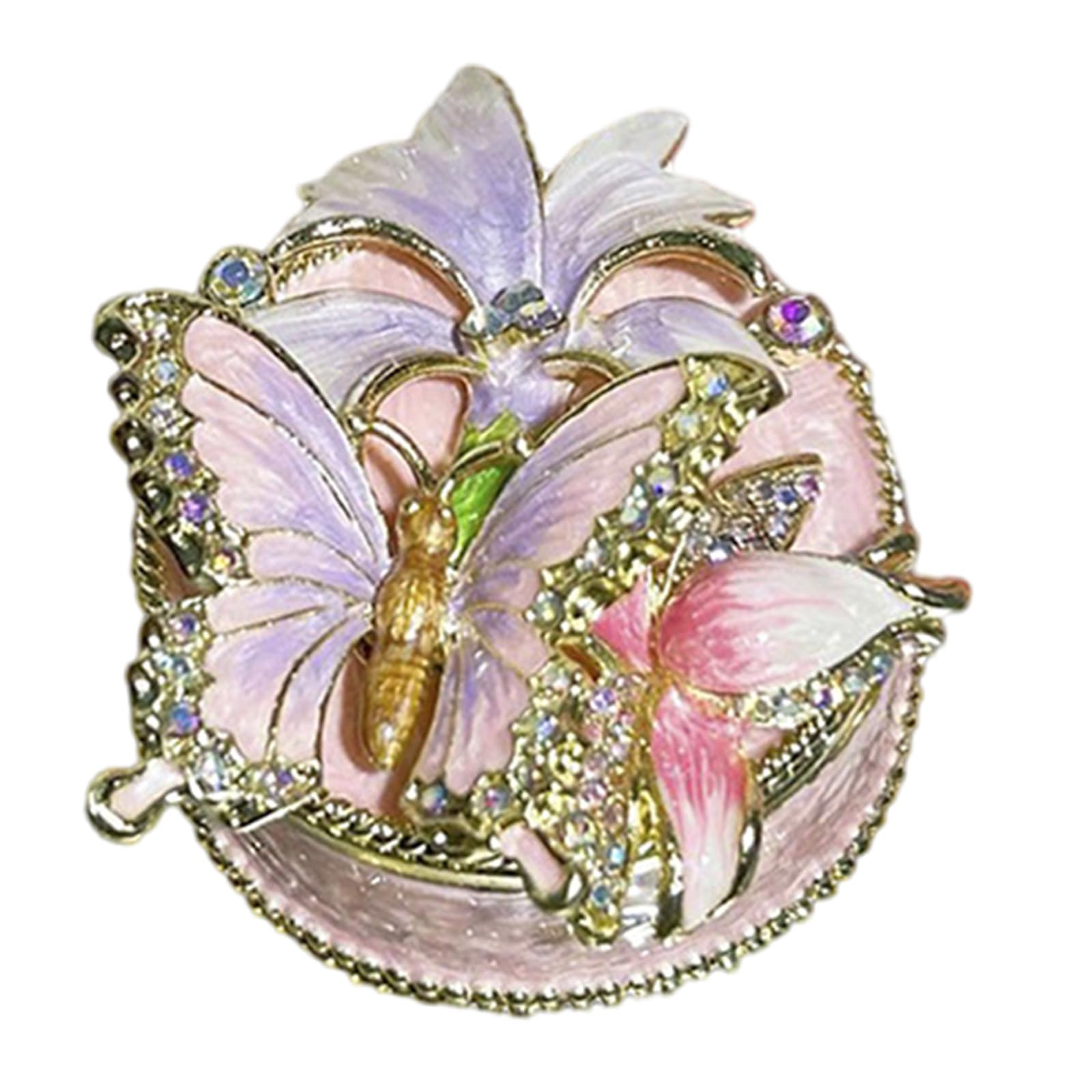 

Sakura-Butterfly Jewelry Box Small Decorative Case Ideal for Keeping Earrings Bracelets & Tiny Accessorie Premium Jewelry Box