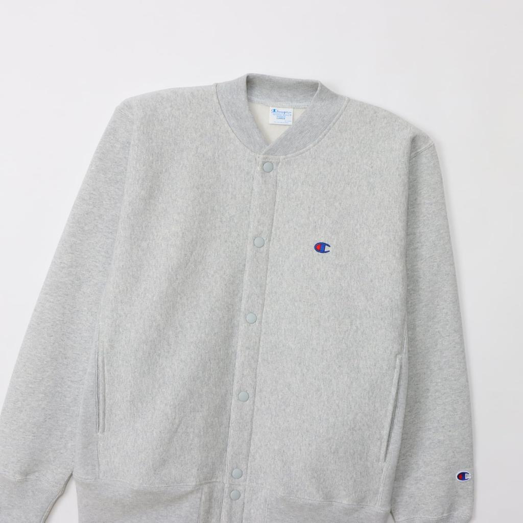 Champion Long Sleeve Crew Neck Cotton Fleece Embroidered REVERSE Snap Silver Men's Sweatshirt, 11.5oz USA, Lining, One-Point Logo, WEAVE® Sweatshirt,