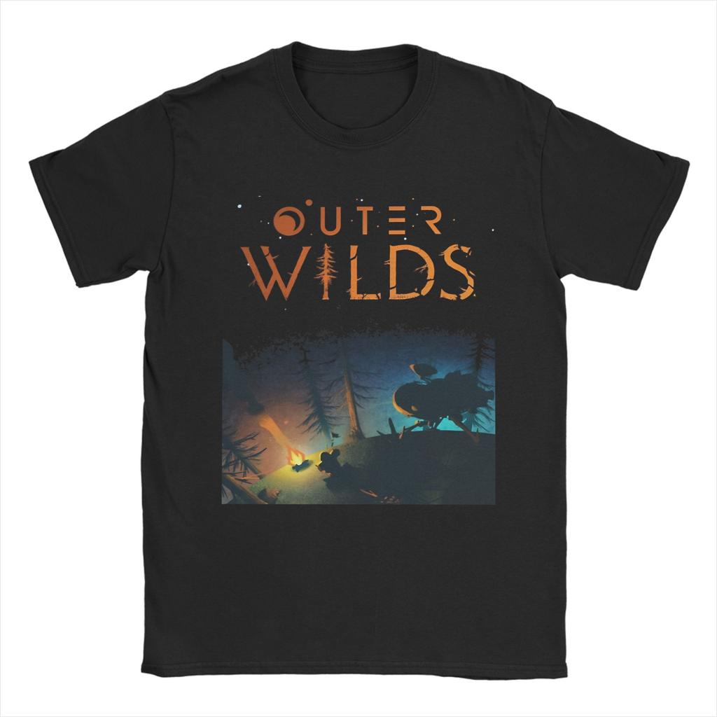 Herren T-Shirt Outer Wilds Spiel T-Shirts Trend Sommer T-Shirt Y2K Retro Baumwolle Kleidung Geburtstagsgeschenk