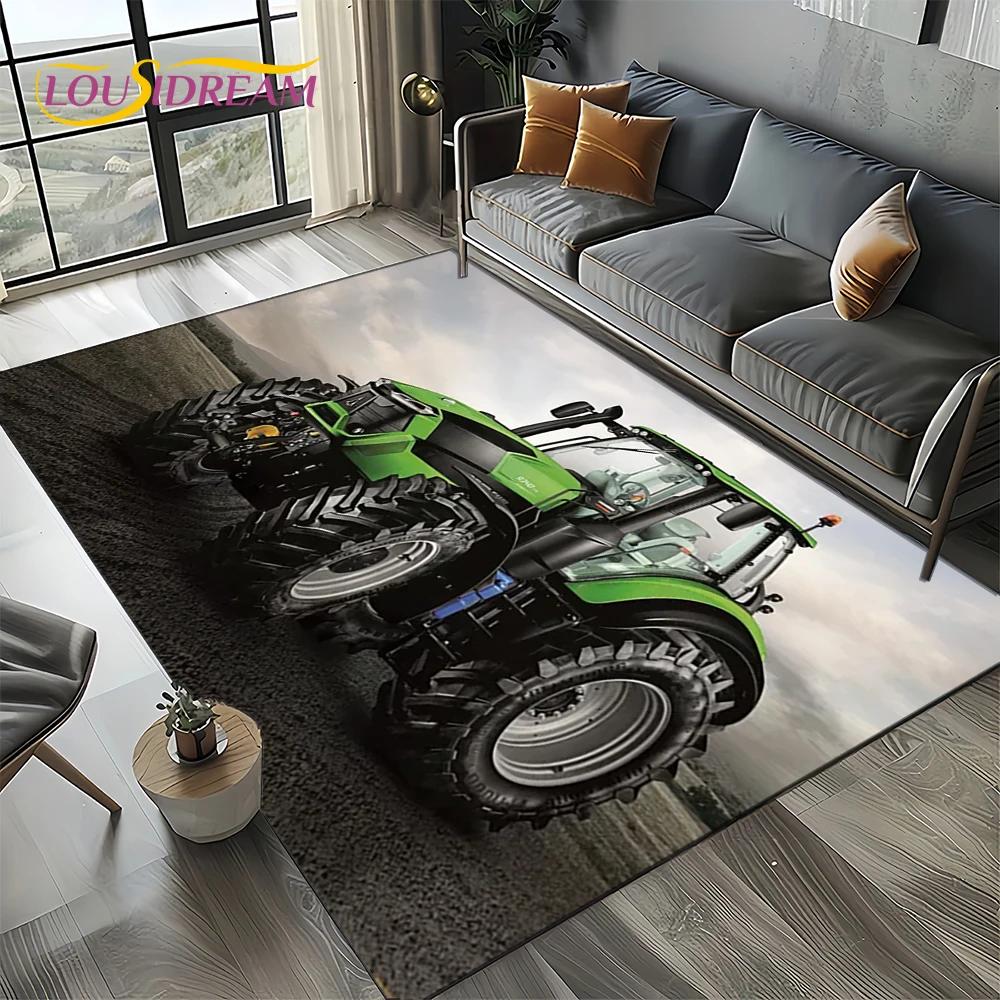 27 Style Truck Retro 3D Tractor Car Carpet Rug for Living Room Bedroom Home Sofa Decoration,Kid Area Rug Non-slip Floor Mat Gift