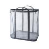 Nylon Mesh Laundry Basket With Handle Breathable Folding Portable Dirty Clothes Organizer Large Capacity Storage Pouch
