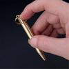 Brass Pocket Pen Keychain Pendant Travel Pen 1.0mm Retractable Ballpoint Pen Gift Pen Writing Pen