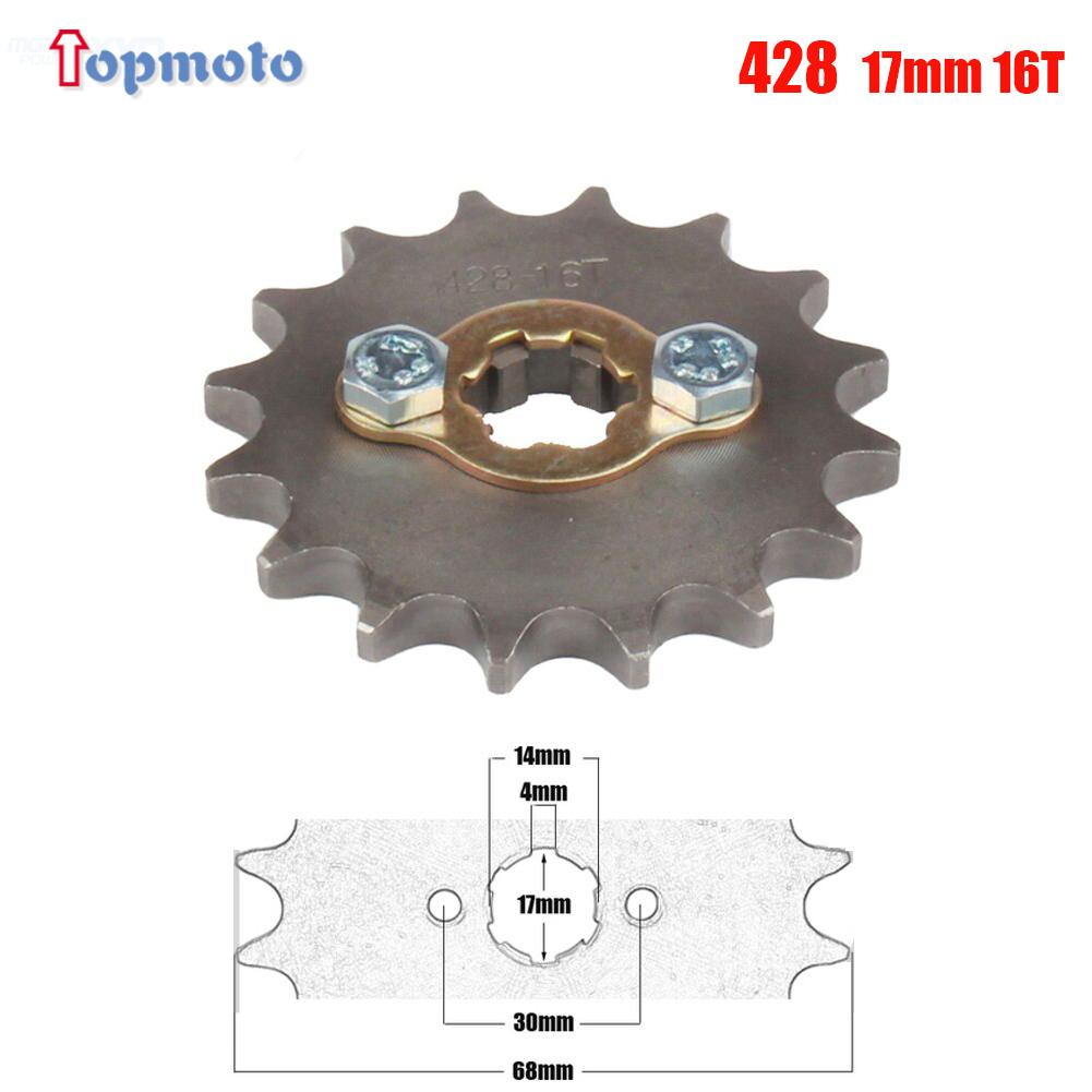 428# 17mm Teeth Front Engine Sprocket 10 11 12 13 14 15 16 17 18 19T For Dirt Pit Bike ATV Quad Go Kart Buggy Scooter Motorcycle