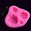 Silicone  Valentine's Day Rose Flower Heart Shape Chocolate Cake Baking Tool